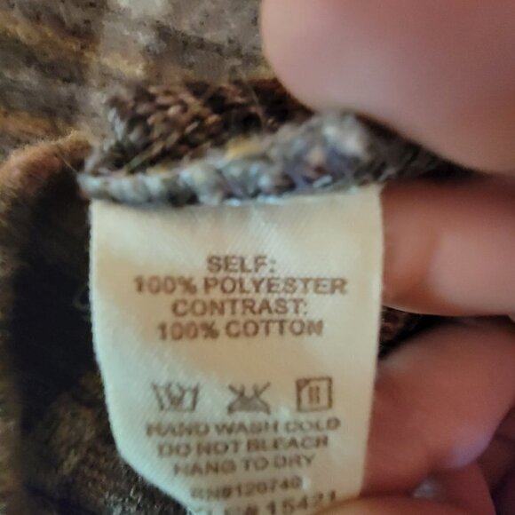 Mystree Mixed Media Long Sleeve Top - sz S - Picture 5 of 5